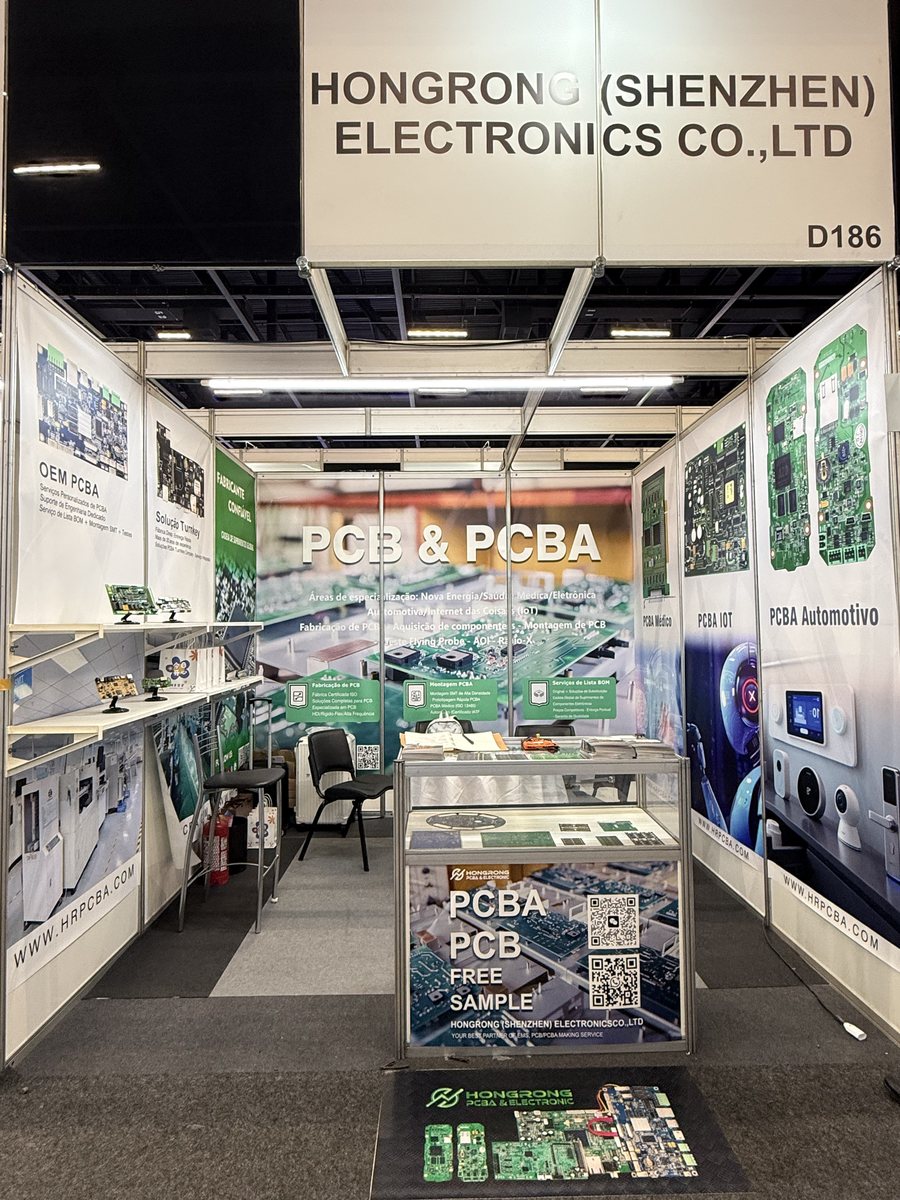 Hongrong booth D186 at the Brazil show, photographed before opening